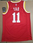 NBA 11 Yao Rockets Maillot Retro Rouge personnalisé imprimé